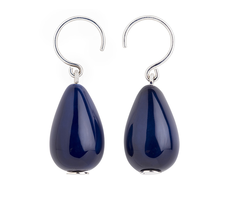 Parels van Makkum, oorbel-blauw